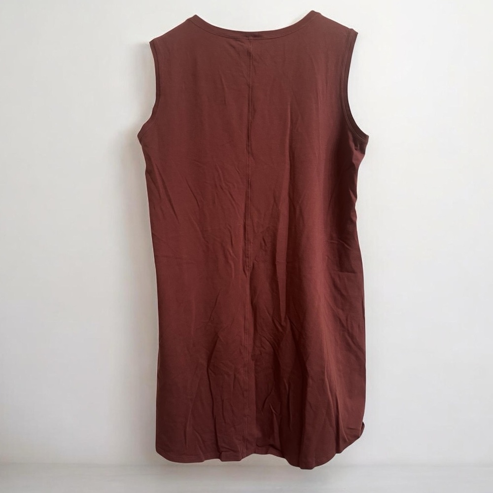 EILEEN FISHER Sleeveless Tank Dress in Mauve Plum 90% organic cotton - Picture 2 of 4